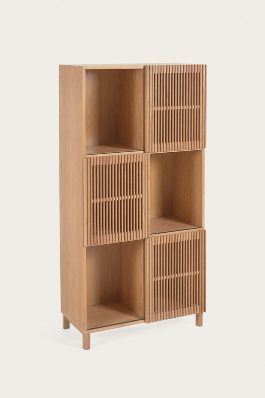 KIRA SHELF UNIT IN SOLID OAK WOOD AND OAK VENEER