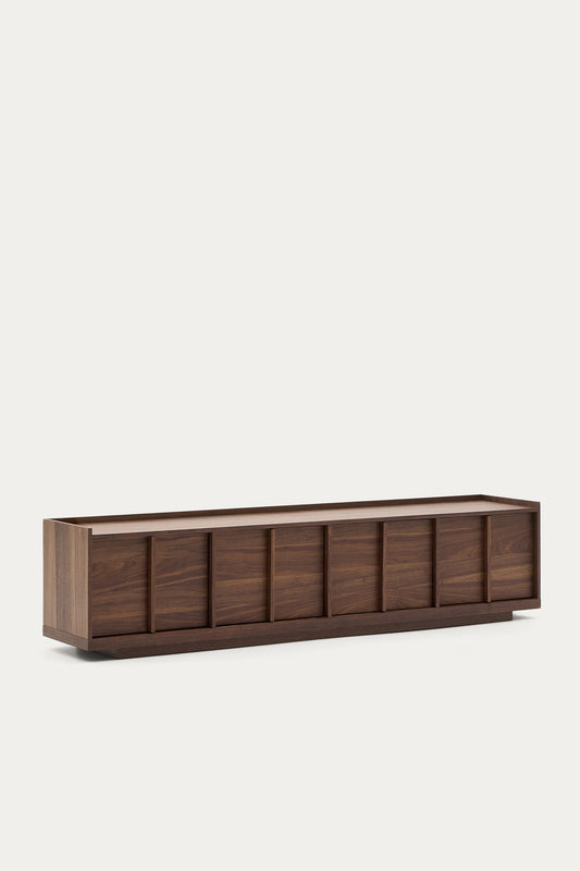 LUMI TV STAND WITH A WALNUT VENEER IN A DARK FINISH