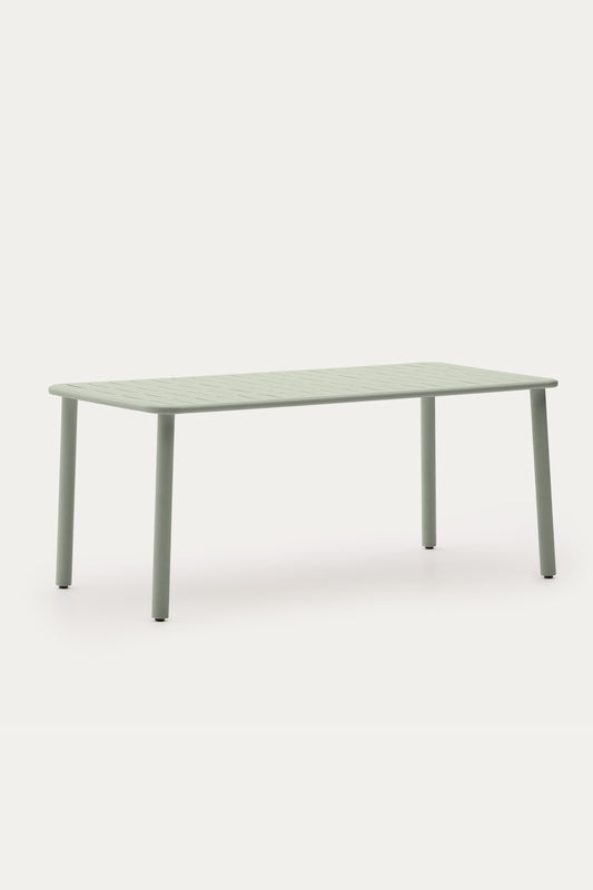 GAIA OUTDOOR TABLE IN TURQUOISE GALVANISED STEEL