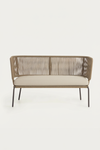 ELIZA 2 SEATER SOFA IN BEIGE CORD WITH GALVANISED STEEL LEGS