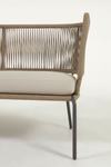 ELIZA 2 SEATER SOFA IN BEIGE CORD WITH GALVANISED STEEL LEGS