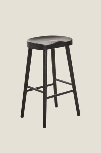 BLACK OAK WOOD WAVE STOOL