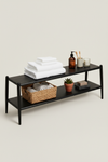 BROOKE BLACK OAK WOOD BENCH