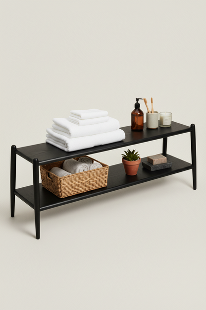 BROOKE BLACK OAK WOOD BENCH