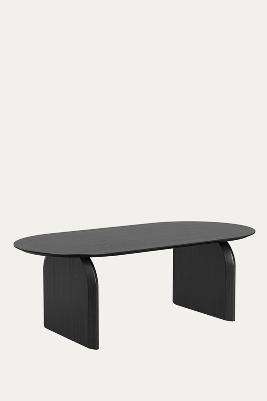 CALLA NATURAL OAK DINING TABLE IN BLACK