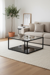 LIVIA BLACK SQUARE COFFEE TABLE