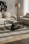 LIVIA BLACK SQUARE COFFEE TABLE