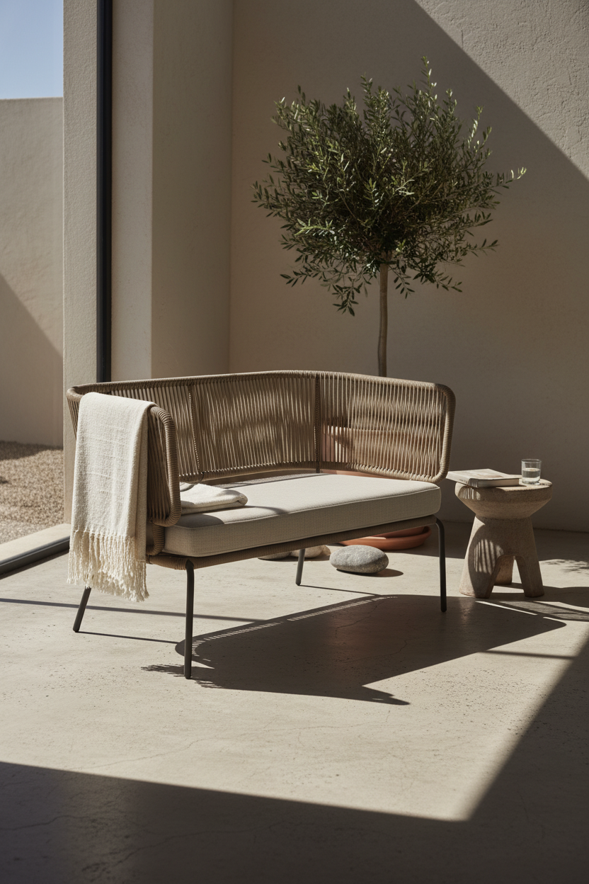 ELIZA 2 SEATER SOFA IN BEIGE CORD WITH GALVANISED STEEL LEGS