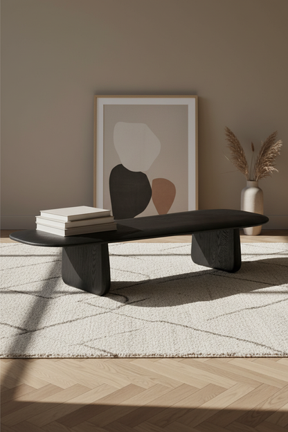 SAGE NATURAL OAK COFFEE TABLE IN BALCK