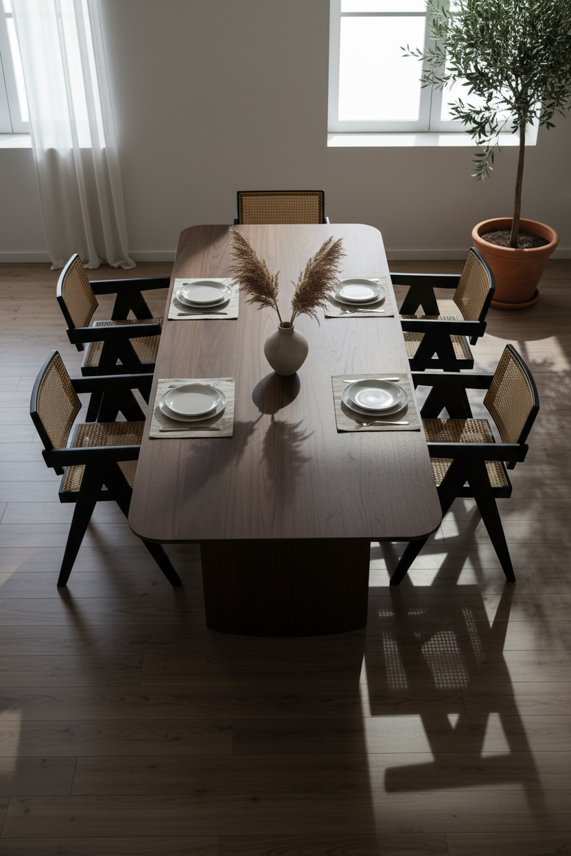 LITTO WALNUT DINING TABLE