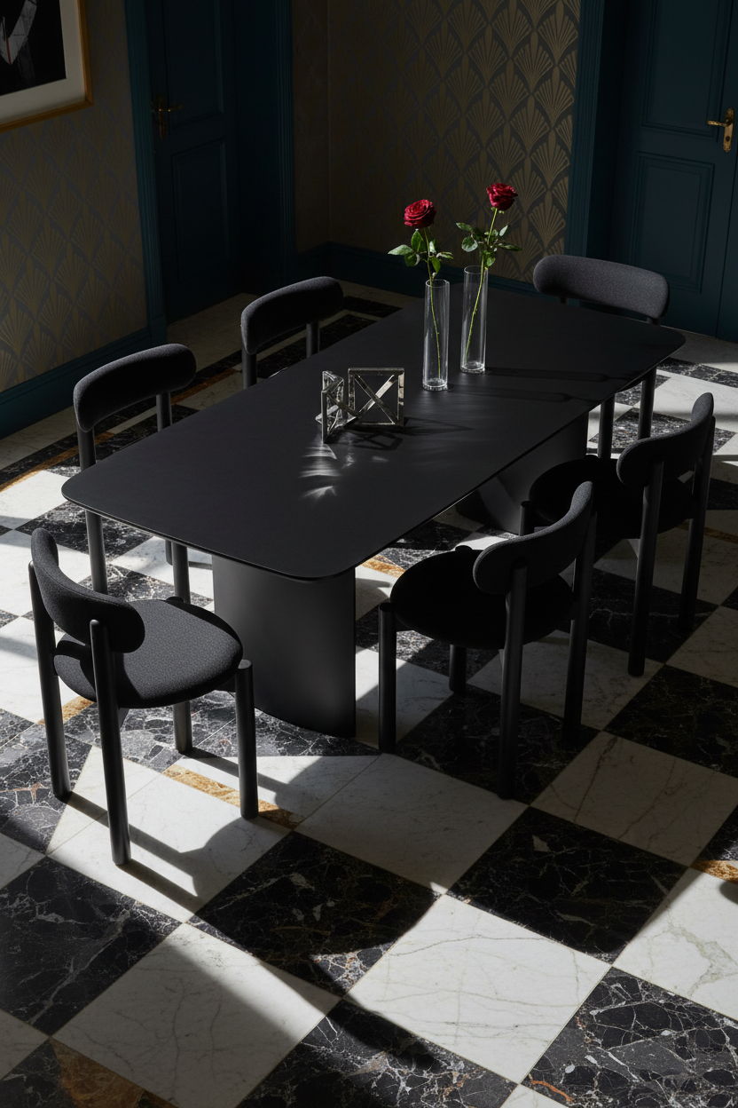 LITTO BLACK DINING TABLE