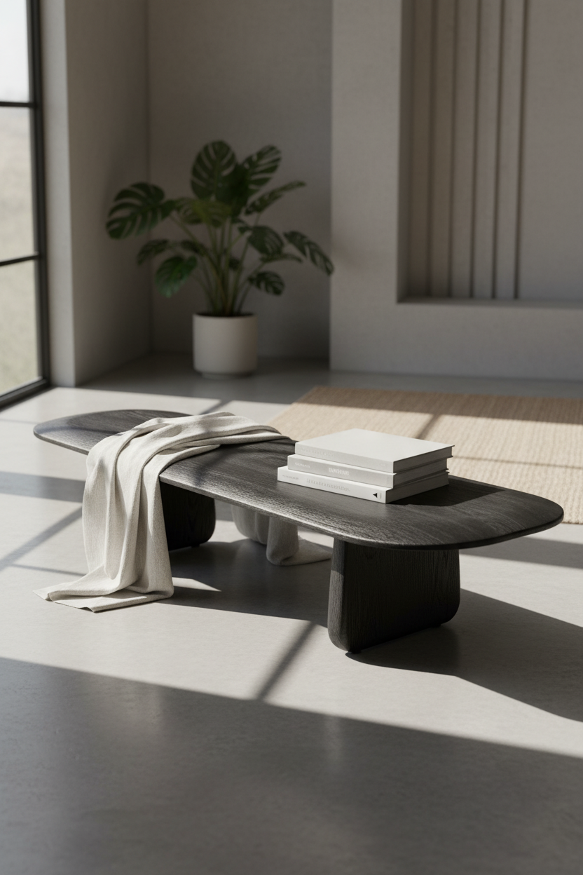 SAGE NATURAL OAK COFFEE TABLE IN BALCK