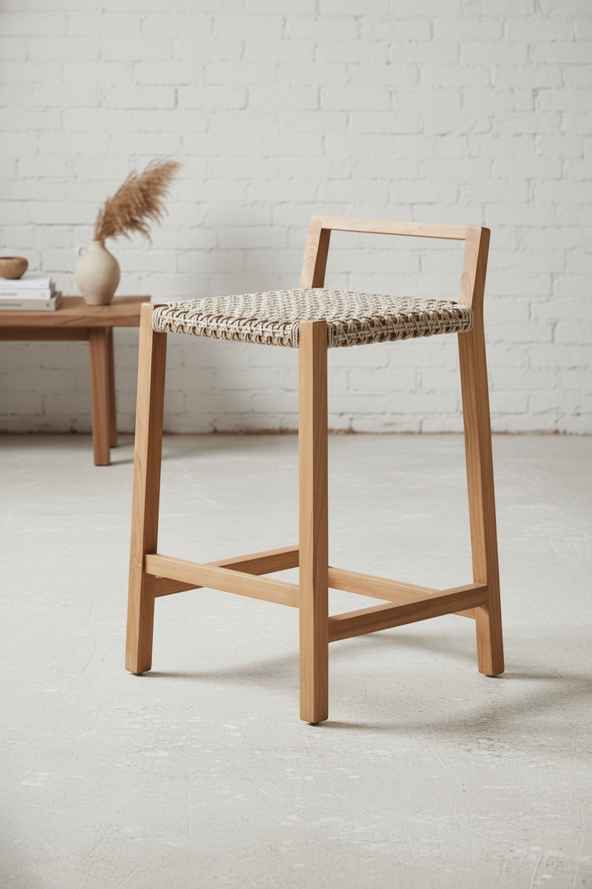 ROLA SOLID TEAK WOOD STOOL