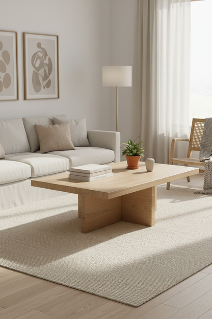LENA NATURAL OAK COFFEE TABLE