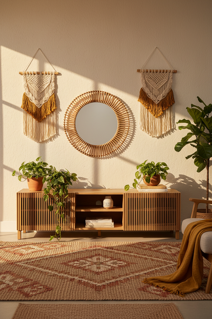 KIRA 2-DOOR TV STAND IN SOLID OAK WOOD AND OAK VENEER