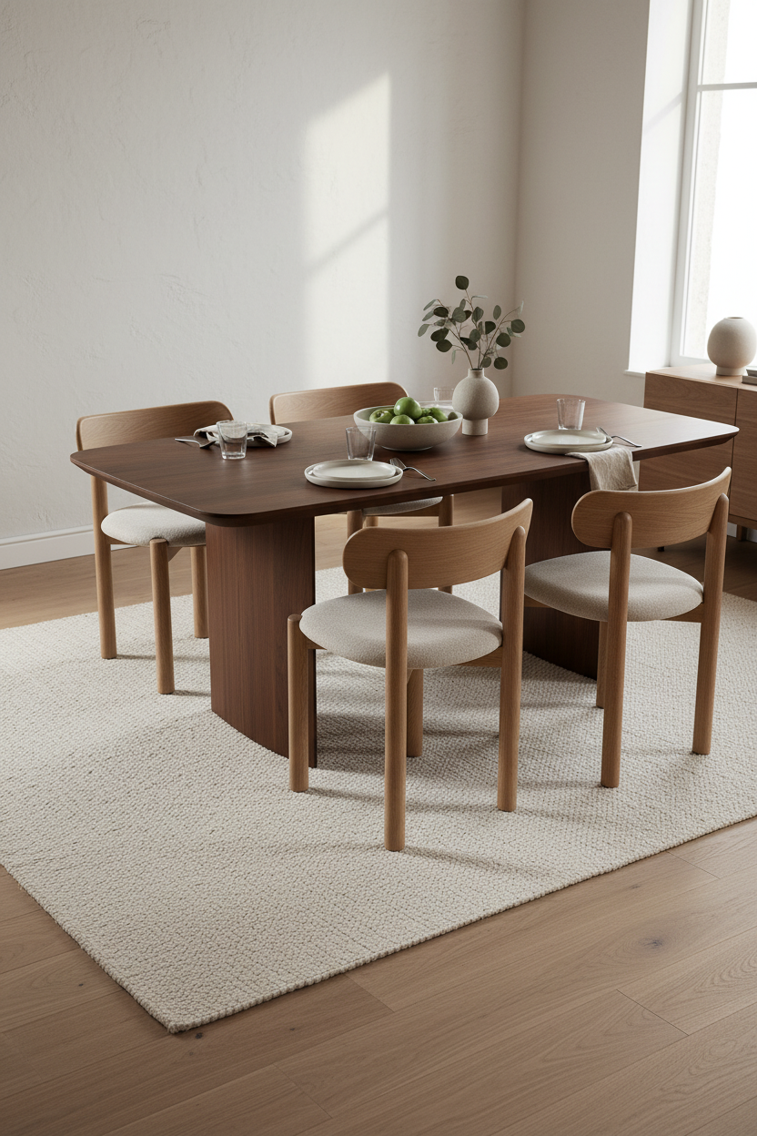 LITTO WALNUT DINING TABLE