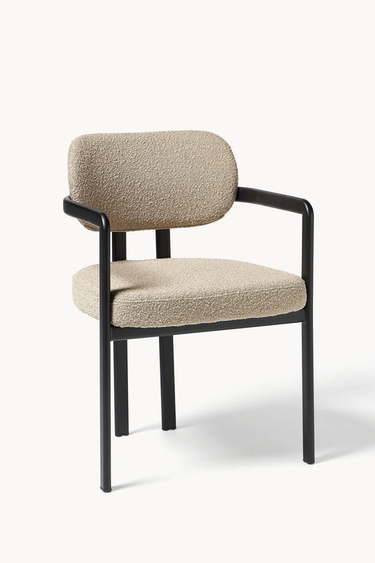 RUBY BEIGE BOUCLÉ ARMCHAIR