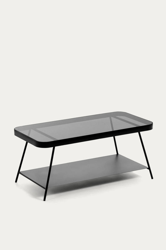 INDI BLACK GLASS COFFEE TABLE