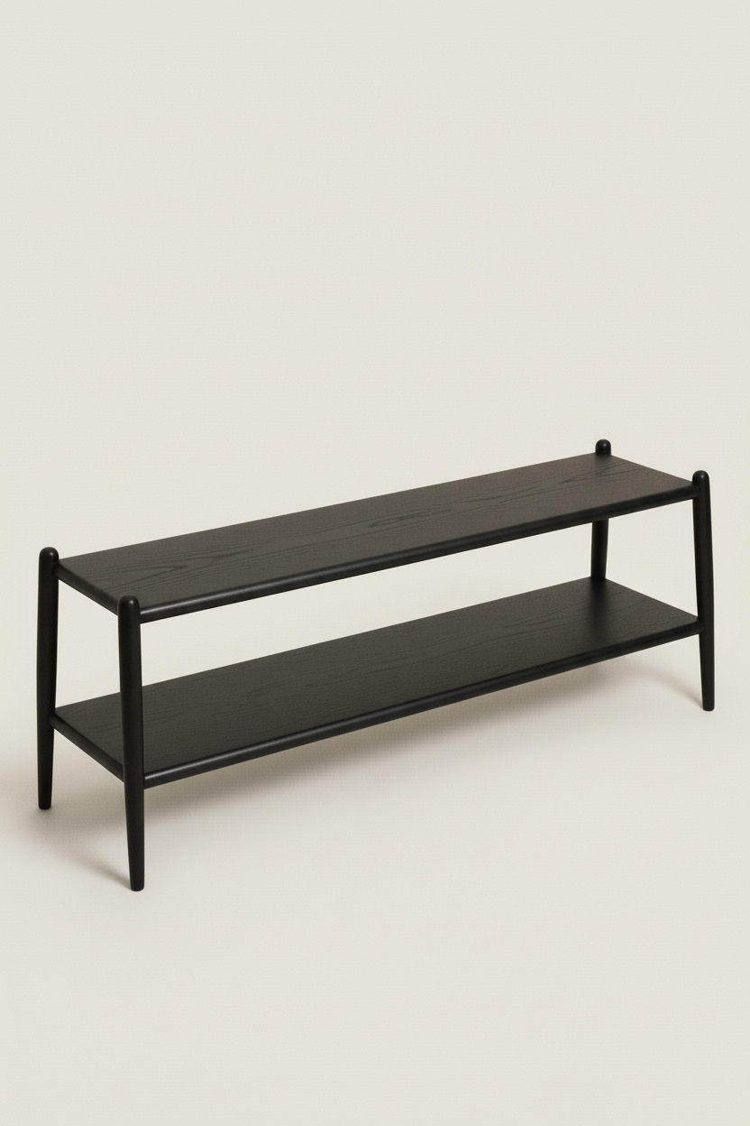 BROOKE BLACK OAK WOOD BENCH