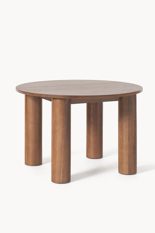 ZOLA DARK OILED OAK ROUND DINING TABLE