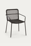 STELLA STACKABLE CHAIR IN BLACK CORD WITH GALVANISED STEEL