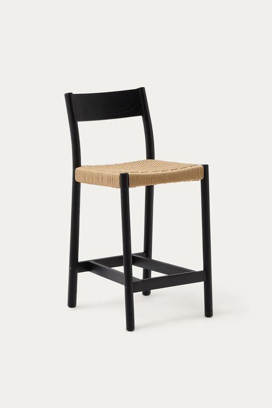 FIONA BLACK OAK WOOD STOOL
