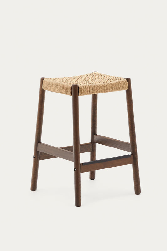 ELLIE BROWN OAK WOOD STOOL