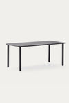 GAIA OUTDOOR TABLE IN DARK GREY GALVANISED STEEL