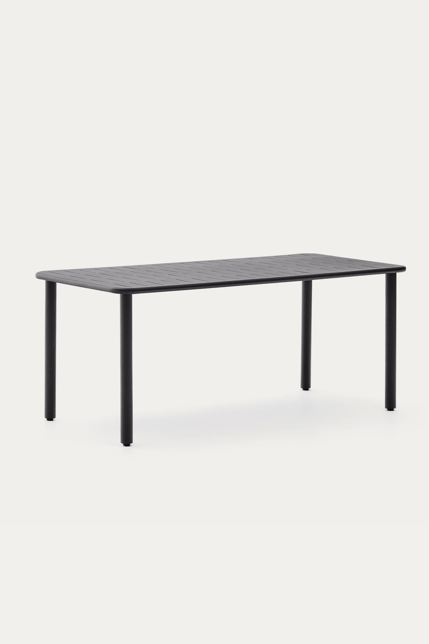 GAIA OUTDOOR TABLE IN DARK GREY GALVANISED STEEL