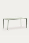 GAIA OUTDOOR TABLE IN TURQUOISE GALVANISED STEEL