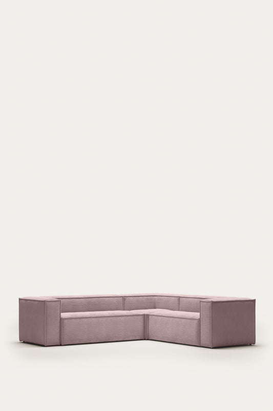 LILY 5 SEATER CORNER SOFA IN PINK