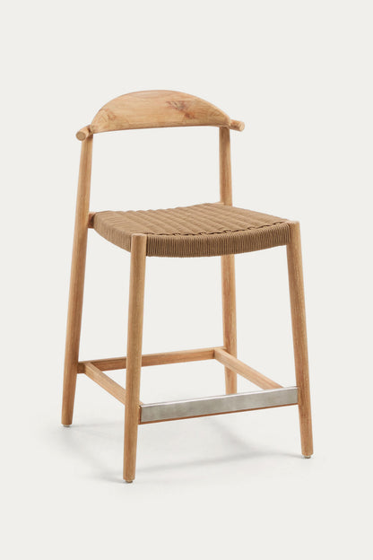 ELLA LIGHT BEIGE ACACIA WOOD STOOL