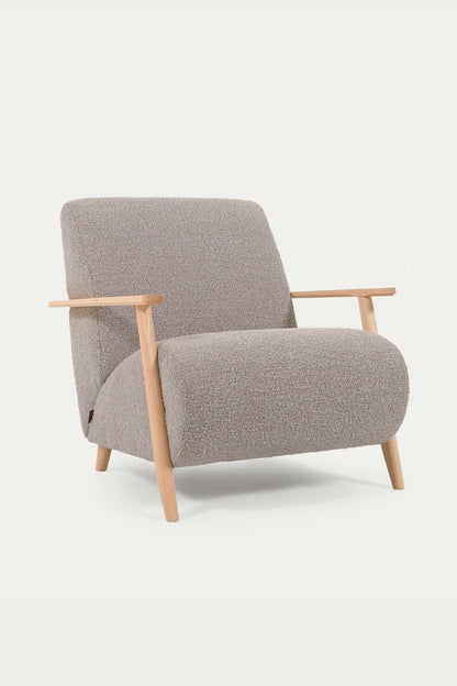 ALICICA ARMCHAIR IN LIGHT GREY BOUCLE