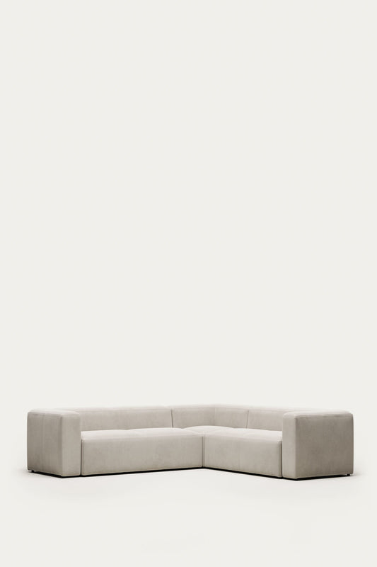 LILY 5 SEATER CORNER SOFA IN BEIGE