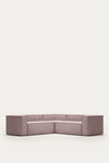 LILY 4 SEATER CORNER SOFA IN PINK