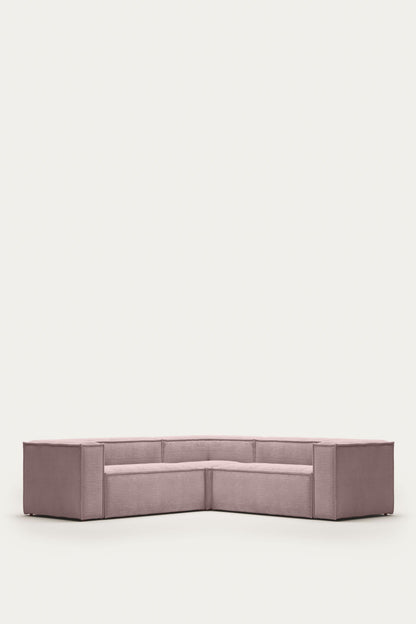 LILY 4 SEATER CORNER SOFA IN PINK