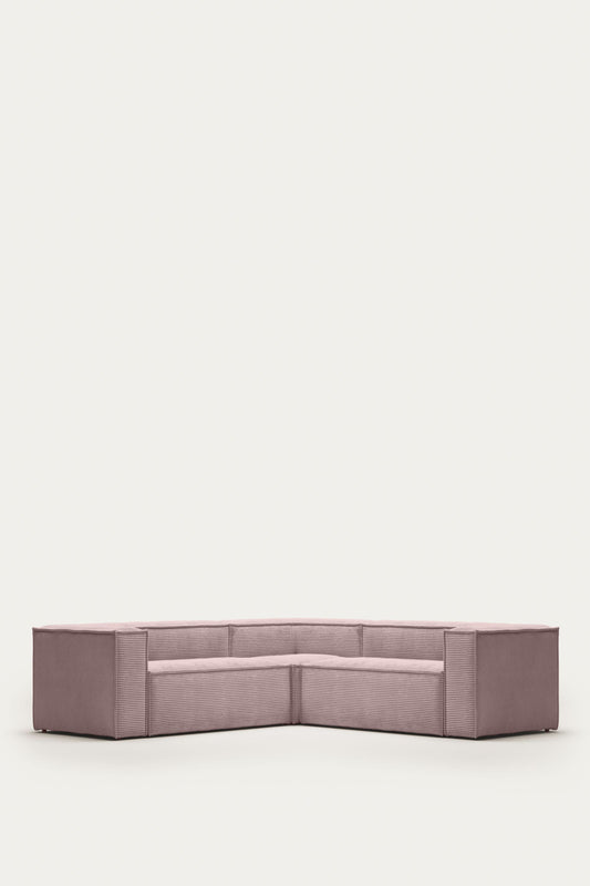 LILY 4 SEATER CORNER SOFA IN PINK