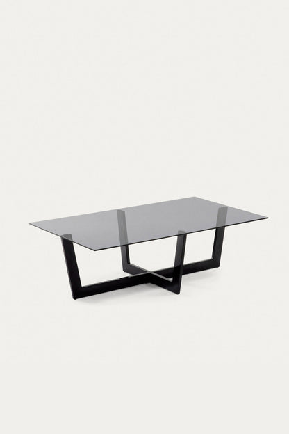 WINNIE BLACK GLASS COFFEE TABLE