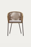 ARIANA BEIGE ROPE CHAIR WITH GALVANISED STEEL LEGS