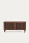 KIRA SHOE RACK IN OAK VENEER AND SOLID OAK WOOD WITH WALNUT FINISH