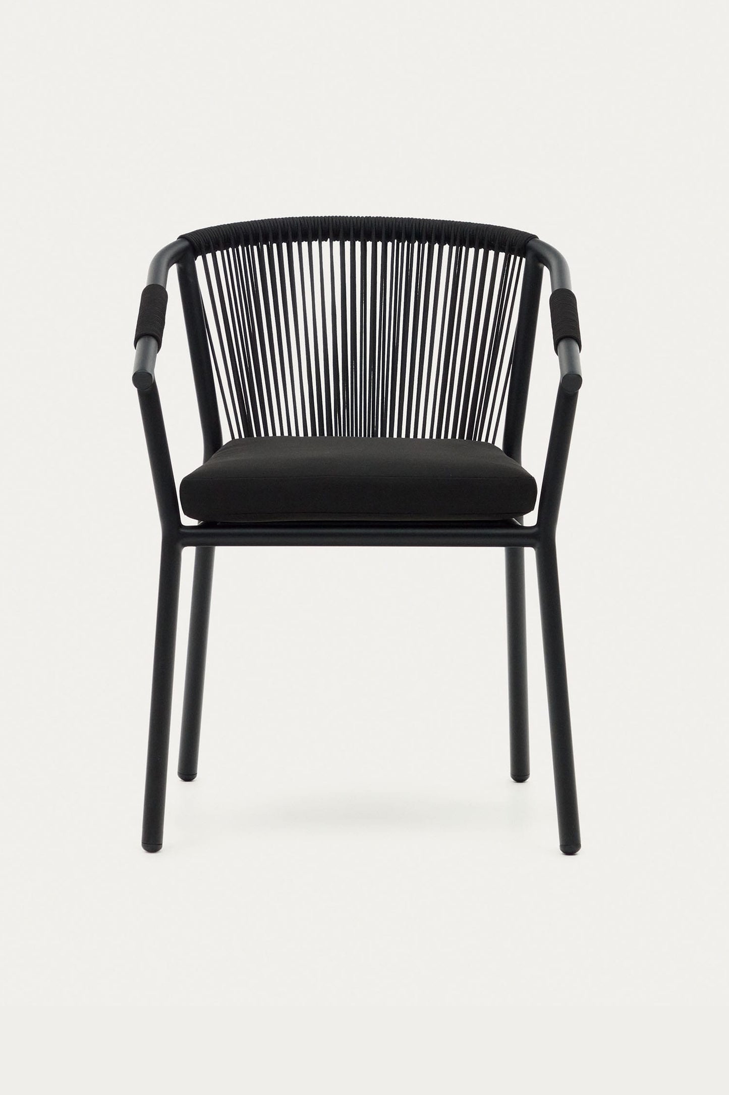 AVERY STACKABLE CHAIR IN METAL AND BLACK CORD