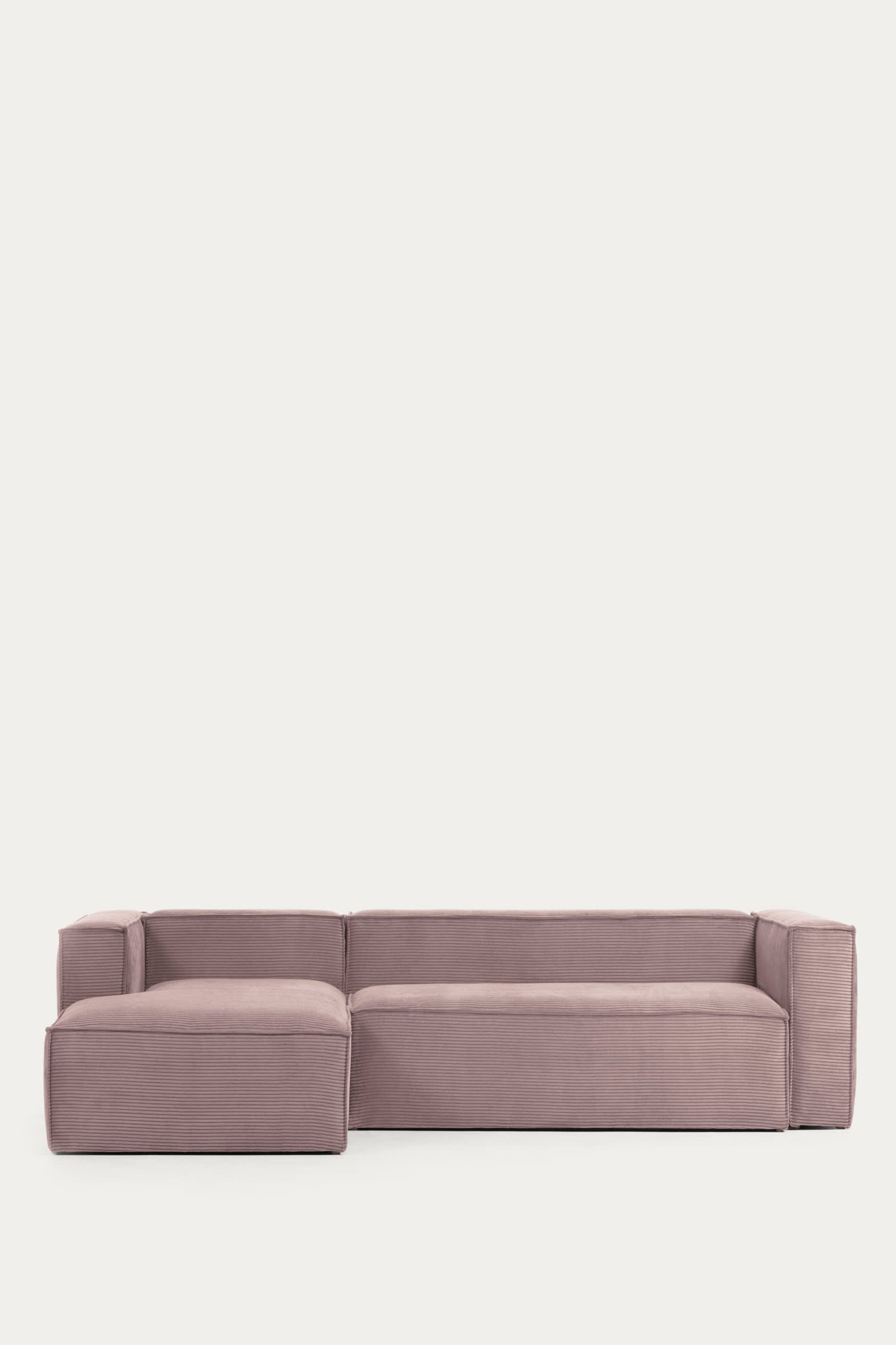 LILY 4 SEATER SOFA WITH LEFT-HAND CHAISE LONGUE IN PINK