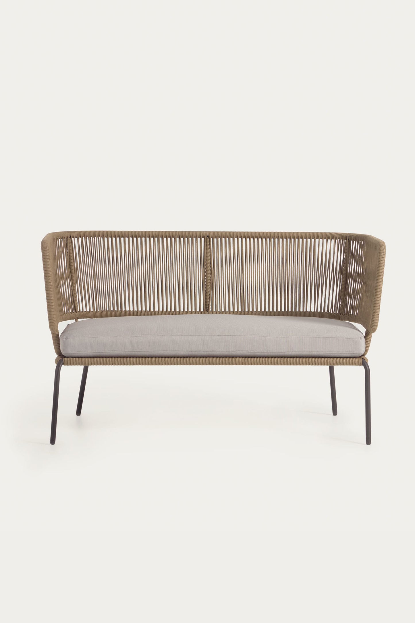 ELIZA 2 SEATER SOFA IN BEIGE CORD WITH GALVANISED STEEL LEGS