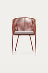 ARIANA RED ROPE CHAIR WITH GALVANISED STEEL LEGS