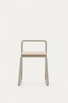 VERA ASH VENEER CHAIR WITH A BEIGE METAL STRUCTURE