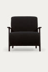 ALICICA ARMCHAIR IN BLACK FLEECE