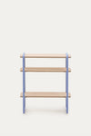 VERA ASH VENEER SHELF WITH A BLUE METAL STRUCTURE