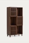 KIRA SHELF UNIT IN OAK VENEER AND SOLID OAK WOOD WITH WALNUT FINISH