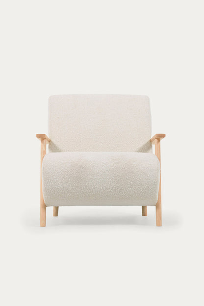 ALICICA ARMCHAIR IN WHITE FLEECE