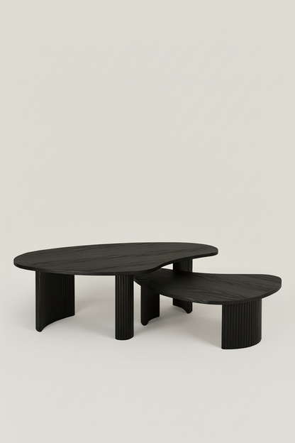 ALAIN NATURAL OAK COFFEE TABLE IN BLACK